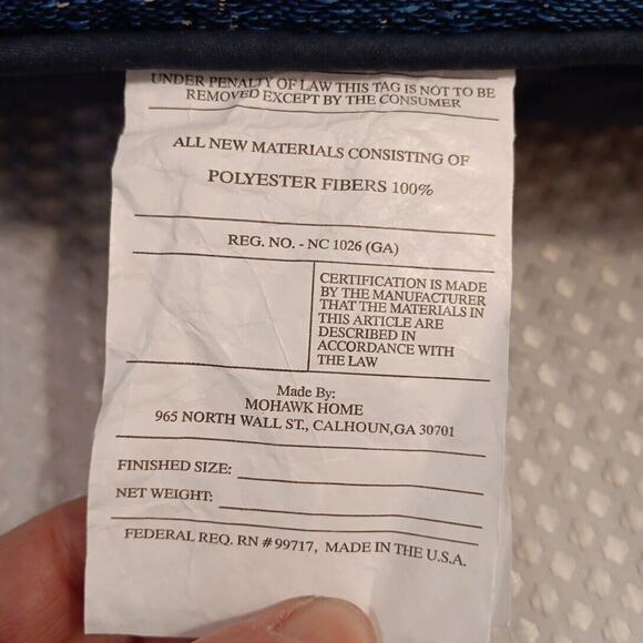 Lighthouse & Nautical Coastal Scene Mohawk Home Vtg Pillow Blue Burgundy 15" USA - Picture 6 of 6